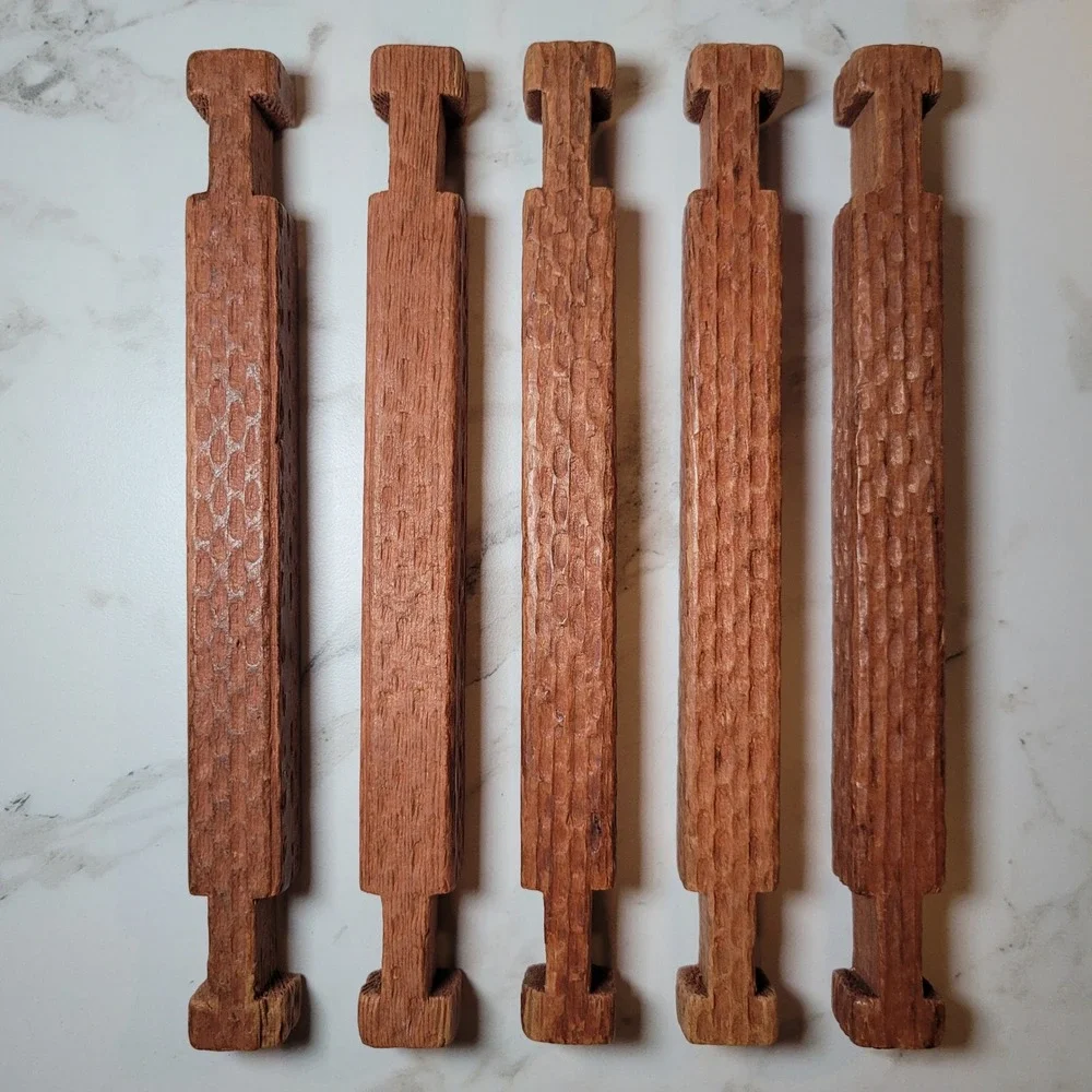 Halsam American Square Hammered 7.5‎ Inch Replacement Logs Set Wooden Pieces